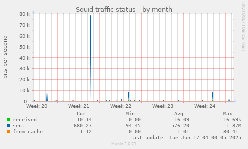 Squid traffic status